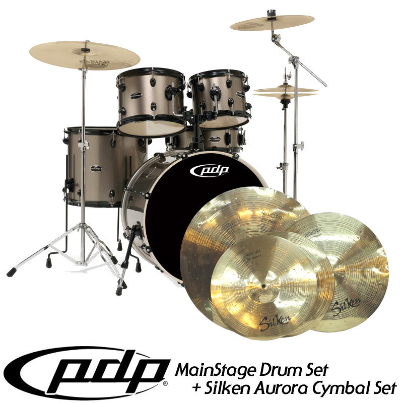 [특가할인!] PDP Mainstage Series + Silken Aurora Cymbal Set /드럼세트/보급형드럼세트/